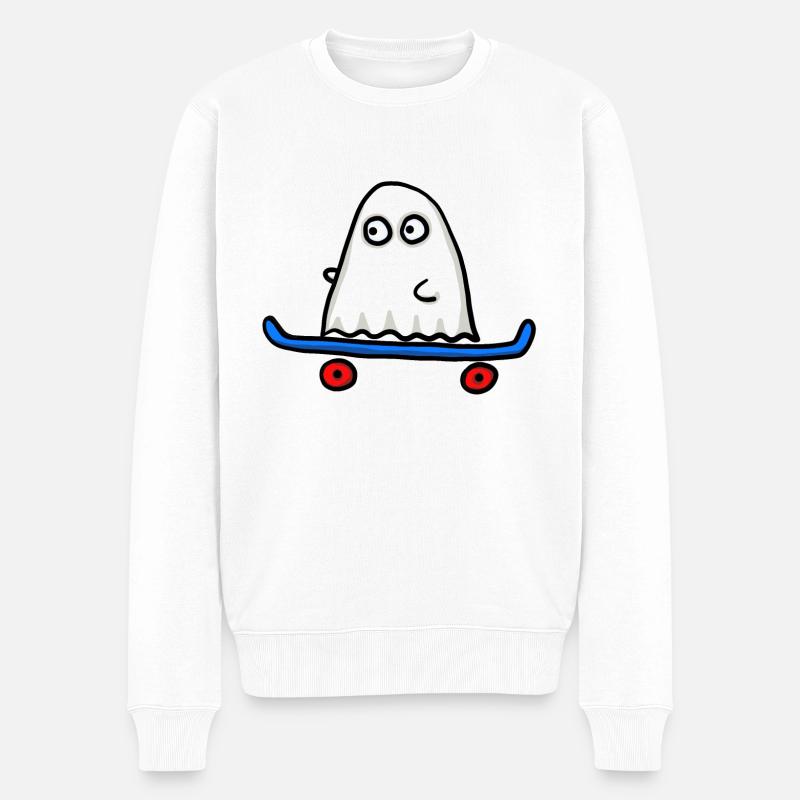 Fantôme de patineur - Pull Premium bio Homme - blanc