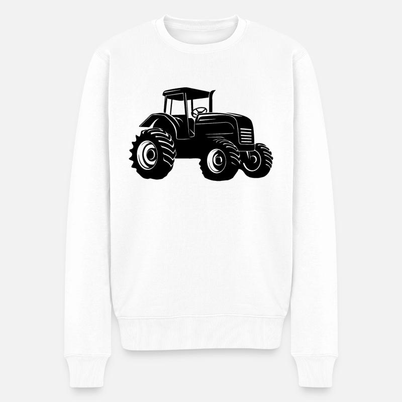 Traktor - Männer Premium Bio Pullover - Weiß