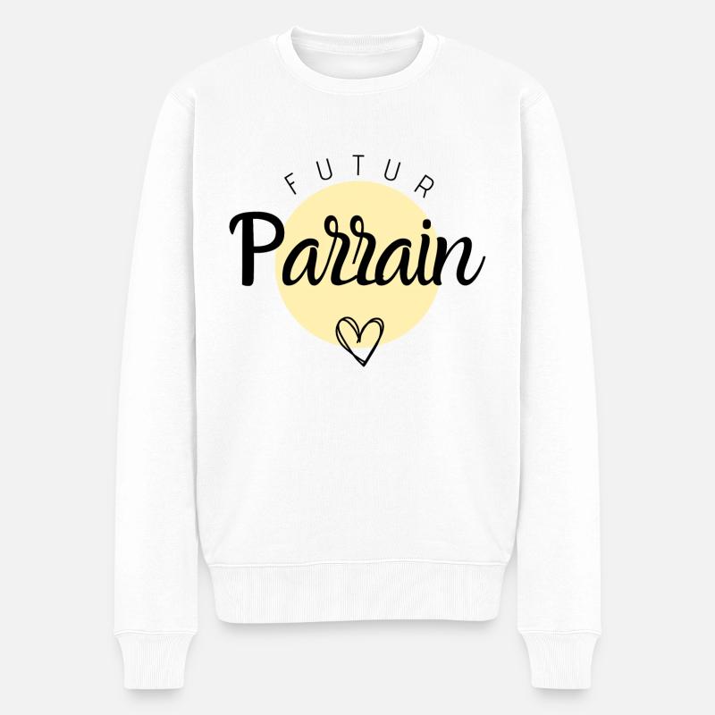 Futur parrain - Pull Premium bio Homme - blanc