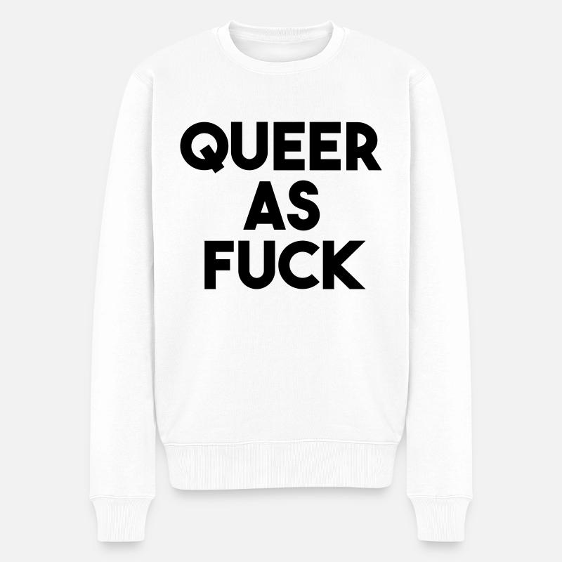 QUEER COMME - Pull Premium bio Homme - blanc