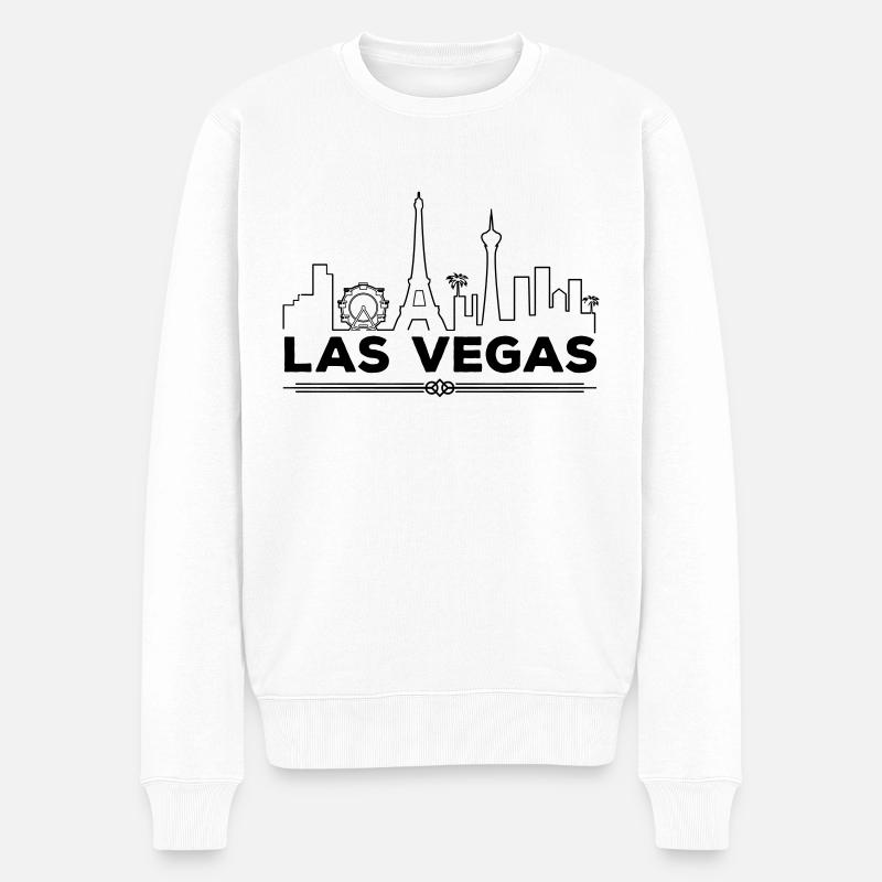 Las Vegas Silhouette - Pull Premium bio Homme - blanc