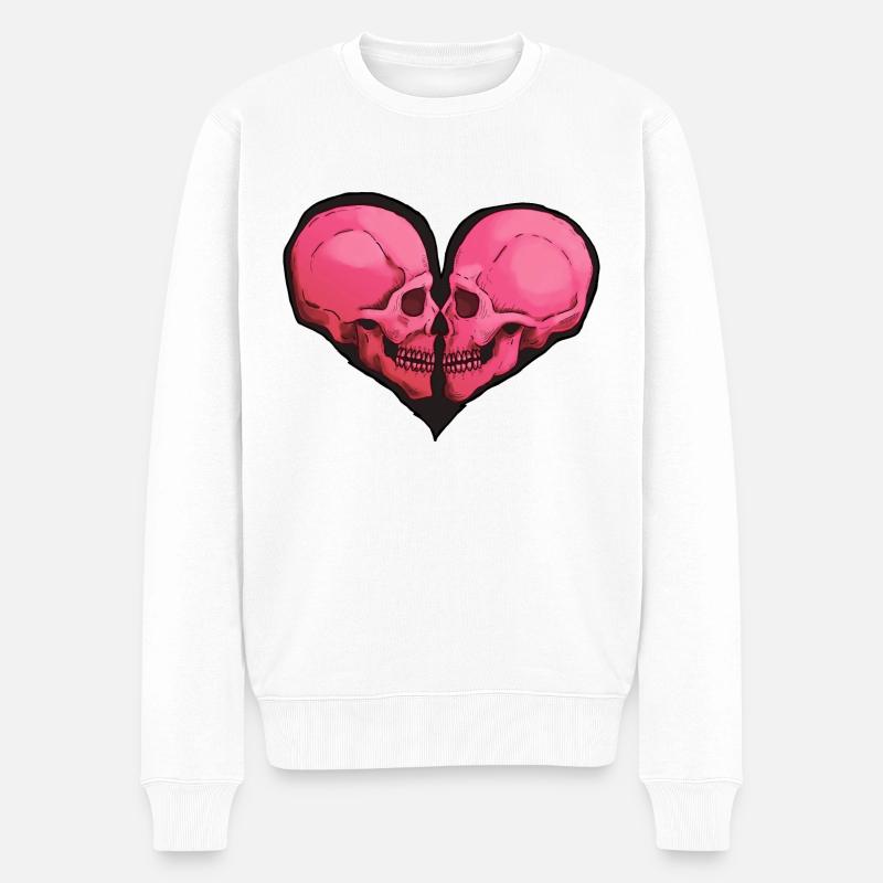 Skullheart - Männer Premium Bio Pullover - Weiß