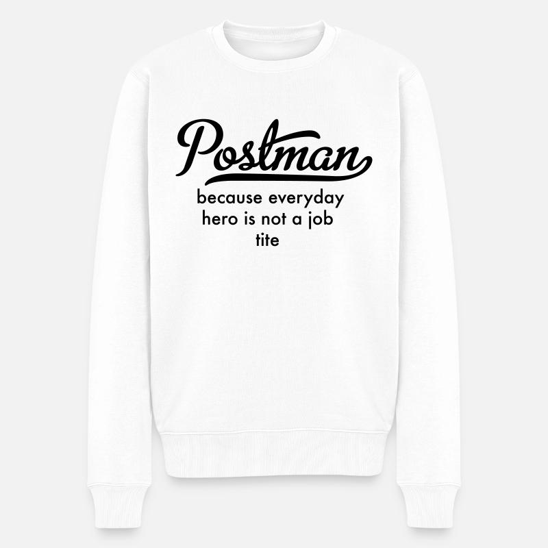 Postbote - Männer Premium Bio Pullover - Weiß