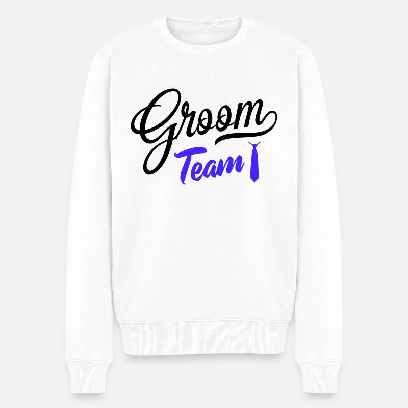 groom team - Männer Premium Bio Pullover - Weiß