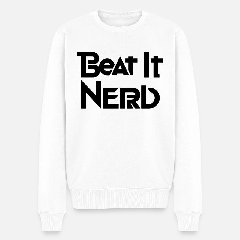 Battez-le Nerd 9 - Pull Premium bio Homme - blanc