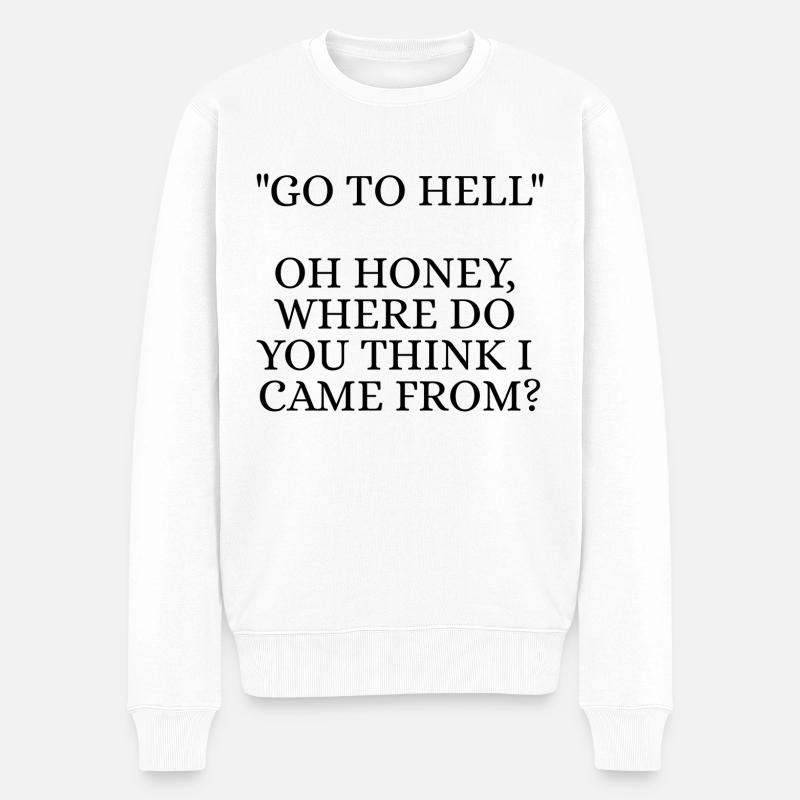 Go to hell - Pull Premium bio Homme - blanc