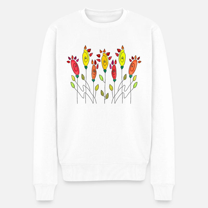 Fleur - Pull Premium bio Homme - blanc