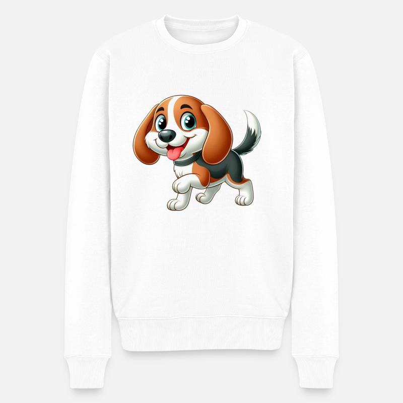 beagle 8 - Pull Premium bio Homme - blanc