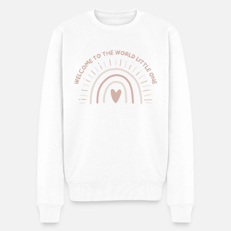 Welcome to the world little one | baby Geschenk - Männer Premium Bio Pullover - Weiß