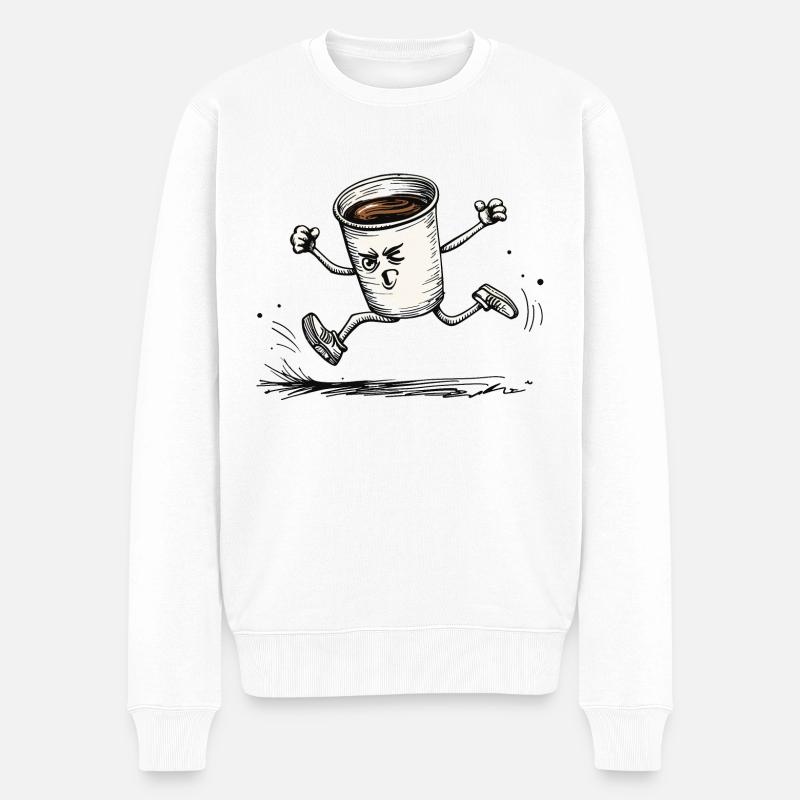 CAFÉ - Pull Premium bio Homme - blanc