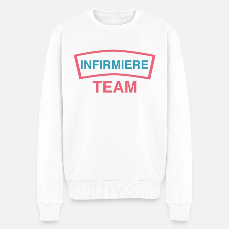 Team infirmiere - Pull Premium bio Homme - blanc