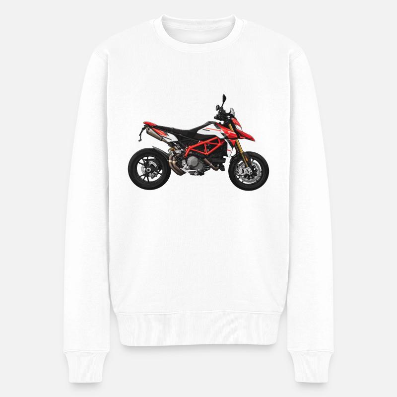 Superbike // Illustration - Männer Premium Bio Pullover - Weiß
