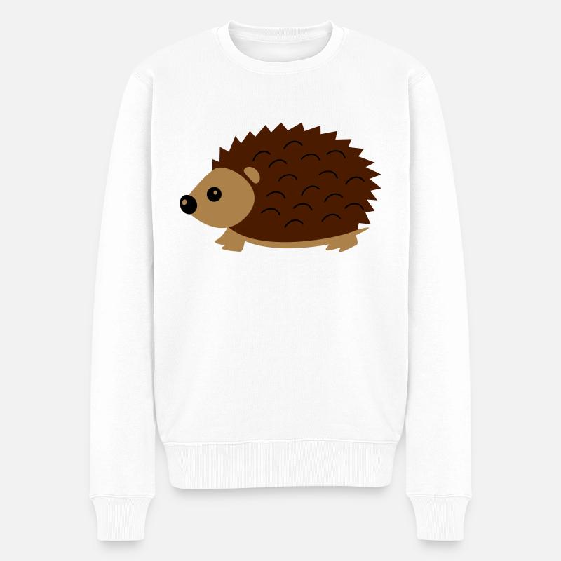 Igel - Männer Premium Bio Pullover - Weiß