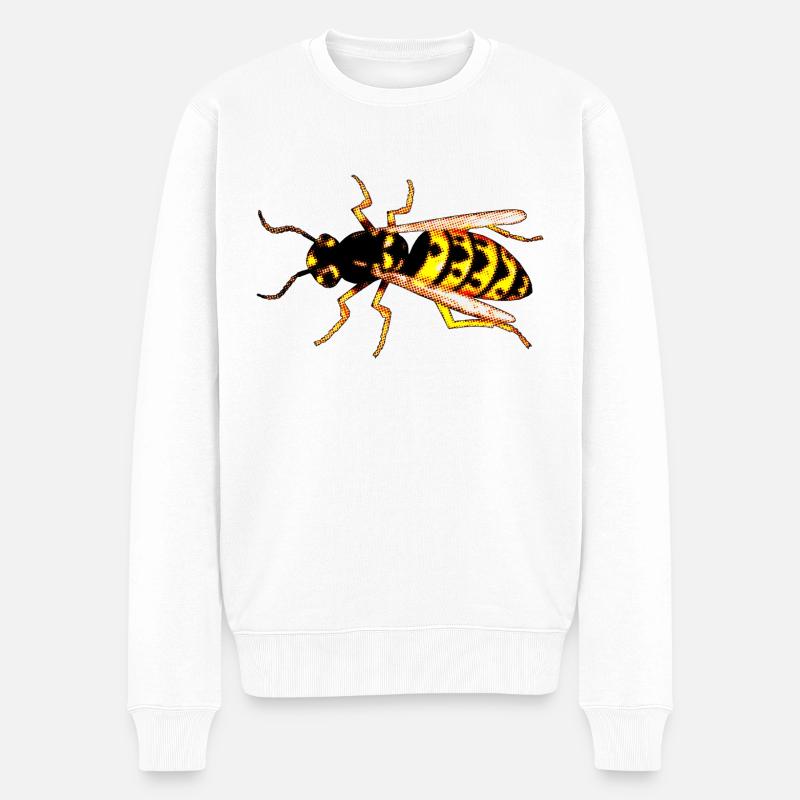 Wespe 1 - Männer Premium Bio Pullover - Weiß