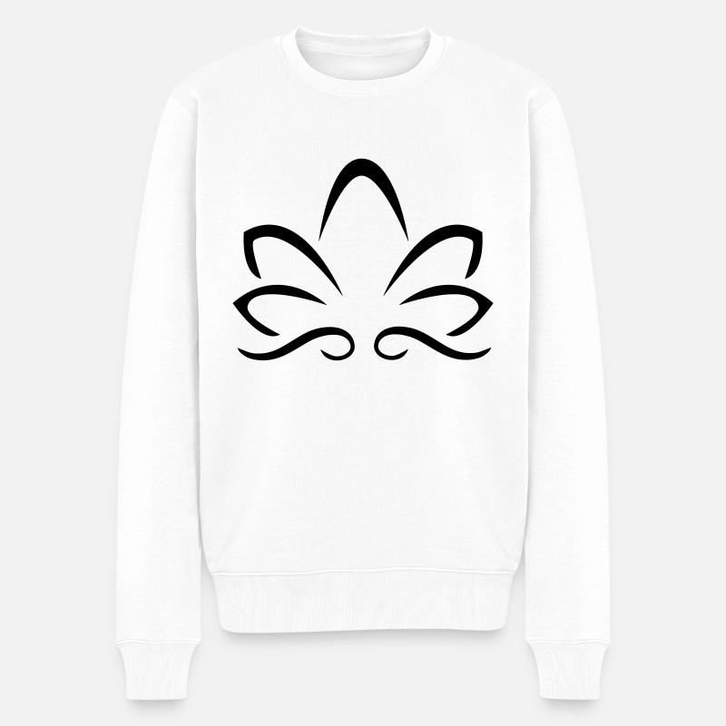 Yoga - Männer Premium Bio Pullover - Weiß