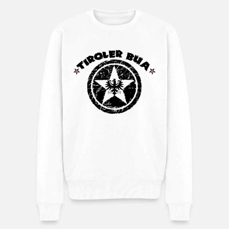 Tiroler Bua - Männer Premium Bio Pullover - Weiß