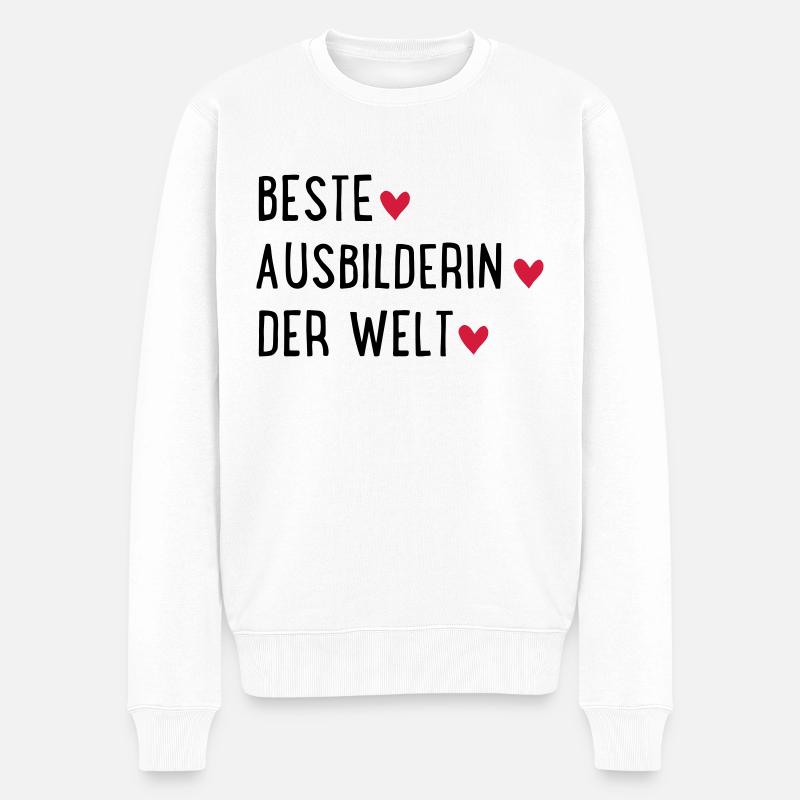 BESTEAUSBILDERIN - Männer Premium Bio Pullover - Weiß