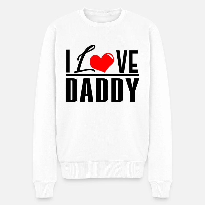 love dad - Männer Premium Bio Pullover - Weiß