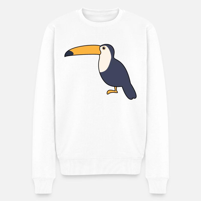 Tukan - Männer Premium Bio Pullover - Weiß