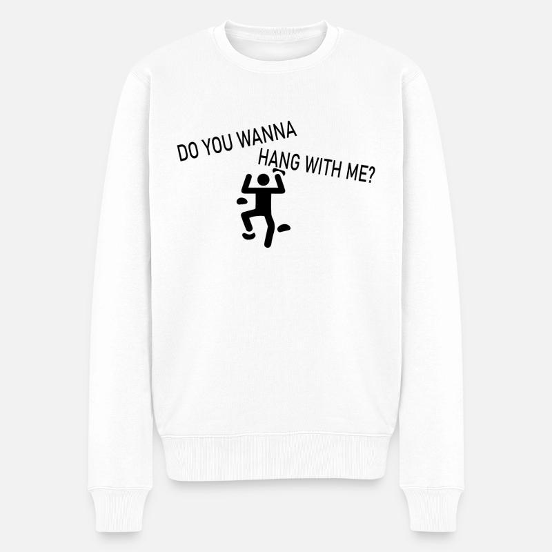 Bouldern Klettern Climbing - Männer Premium Bio Pullover - Weiß