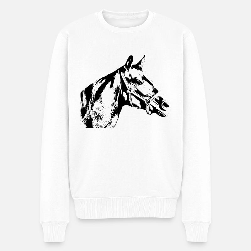 Cheval - Pull Premium bio Homme - blanc