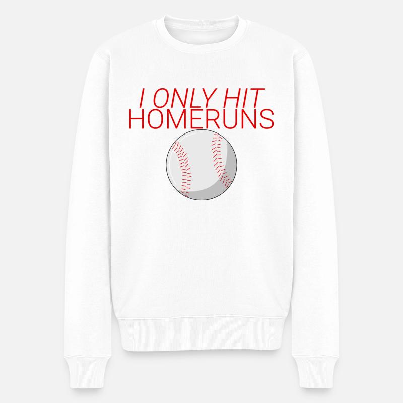 I Only Hit Homeruns 4 - Männer Premium Bio Pullover - Weiß