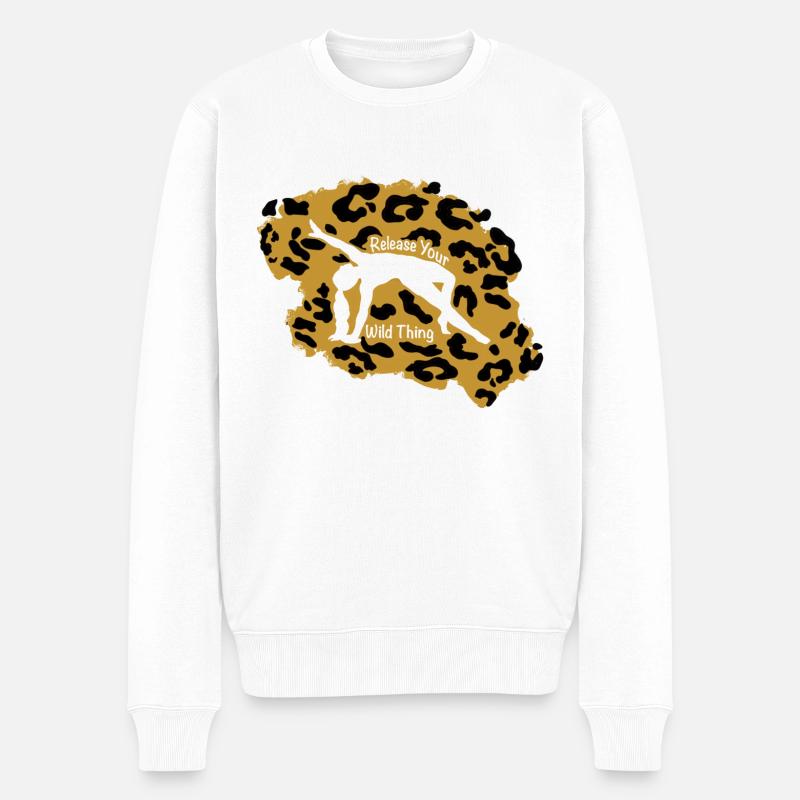 Wild Thing - Männer Premium Bio Pullover - Weiß