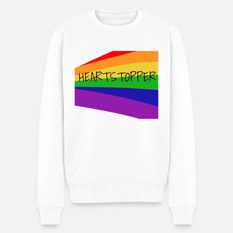 Heartstopper - Männer Premium Bio Pullover - Weiß
