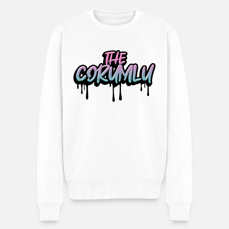 The Corumlu - Männer Premium Bio Pullover - Weiß