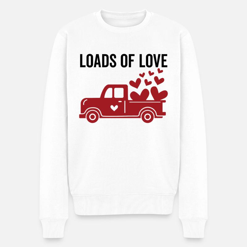 Viel Liebe - Männer Premium Bio Pullover - Weiß