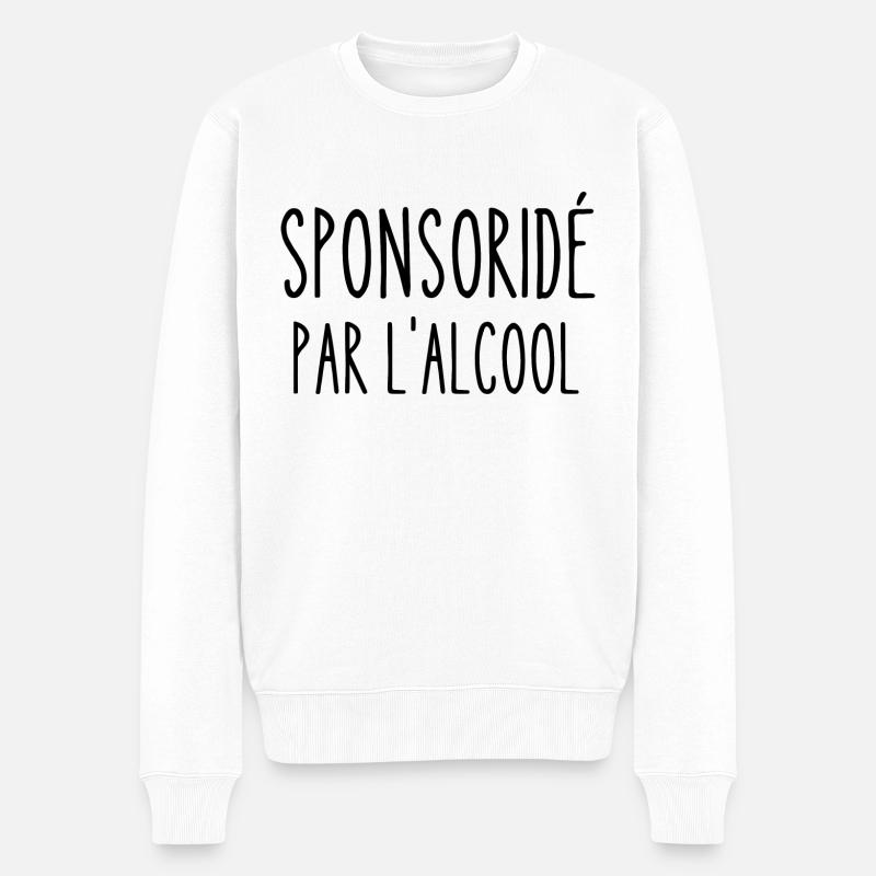 sponsoridé par l'alcool - Pull Premium bio Homme - blanc