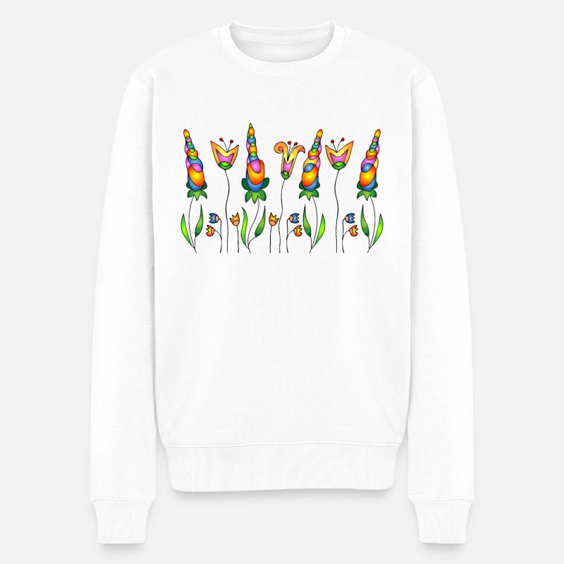 Fleur - Pull Premium bio Homme - blanc