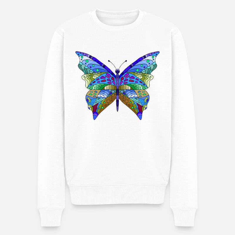 Papillon - Pull Premium bio Homme - blanc
