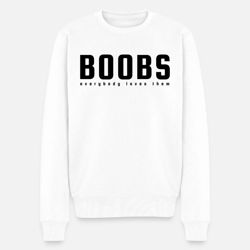 Seins - Pull Premium bio Homme - blanc