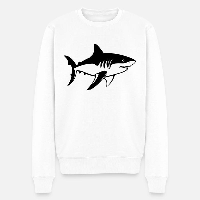Requin - Pull Premium bio Homme - blanc