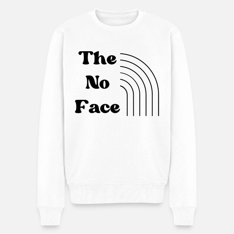 Gesichtslose Form - Männer Premium Bio Pullover - Weiß