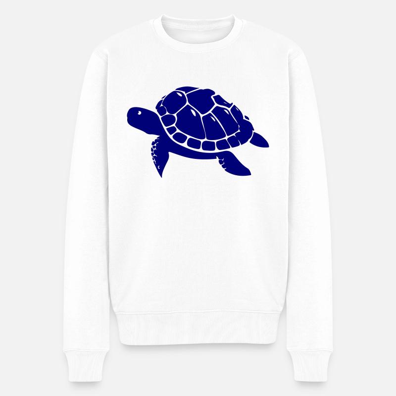 turtle - Männer Premium Bio Pullover - Weiß