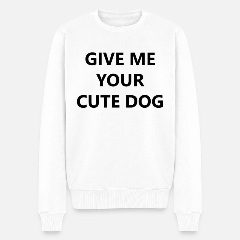 Hund Dog - Männer Premium Bio Pullover - Weiß