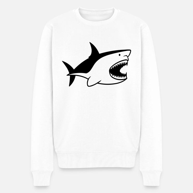 Requin - Pull Premium bio Homme - blanc