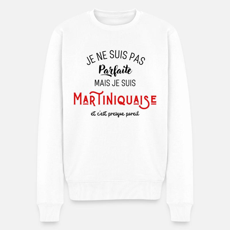 Pas parfaite mais martiniquaise - Pull Premium bio Homme - blanc