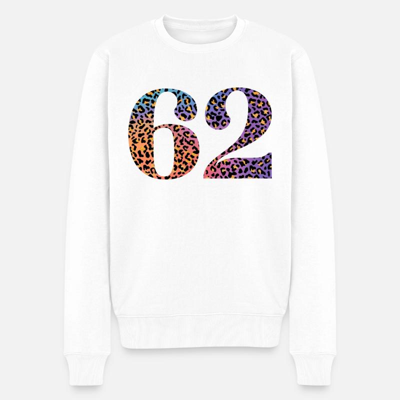 62e anniversaire léopard - Pull Premium bio Homme - blanc