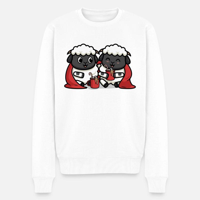 Mouton confortable - Pull Premium bio Homme - blanc