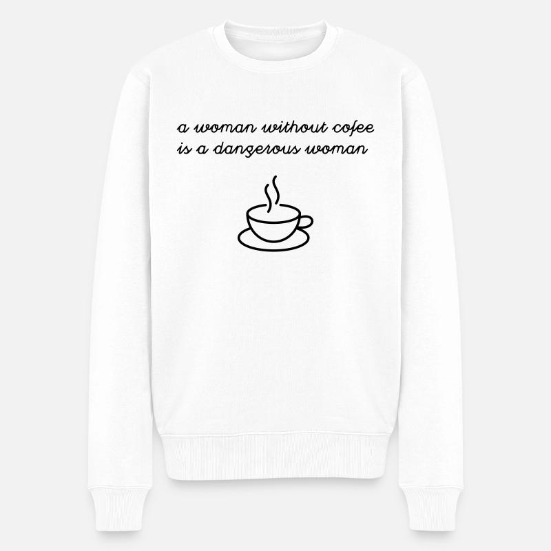 Femme sans café - Pull Premium bio Homme - blanc