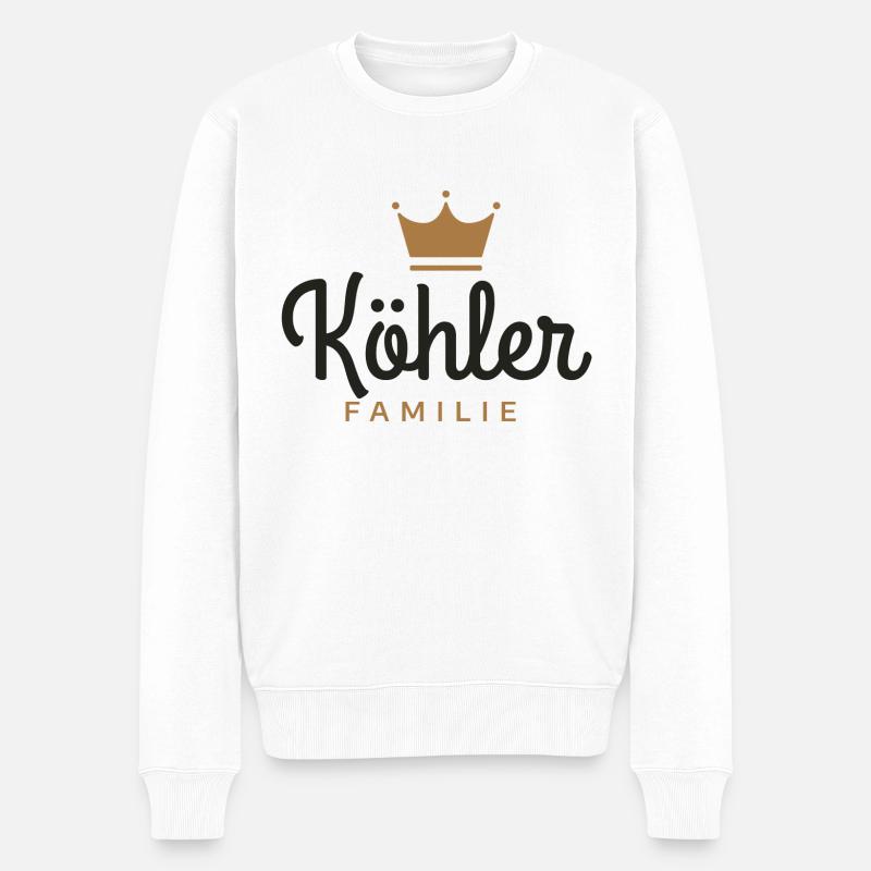 Köhler-Familie - Männer Premium Bio Pullover - Weiß