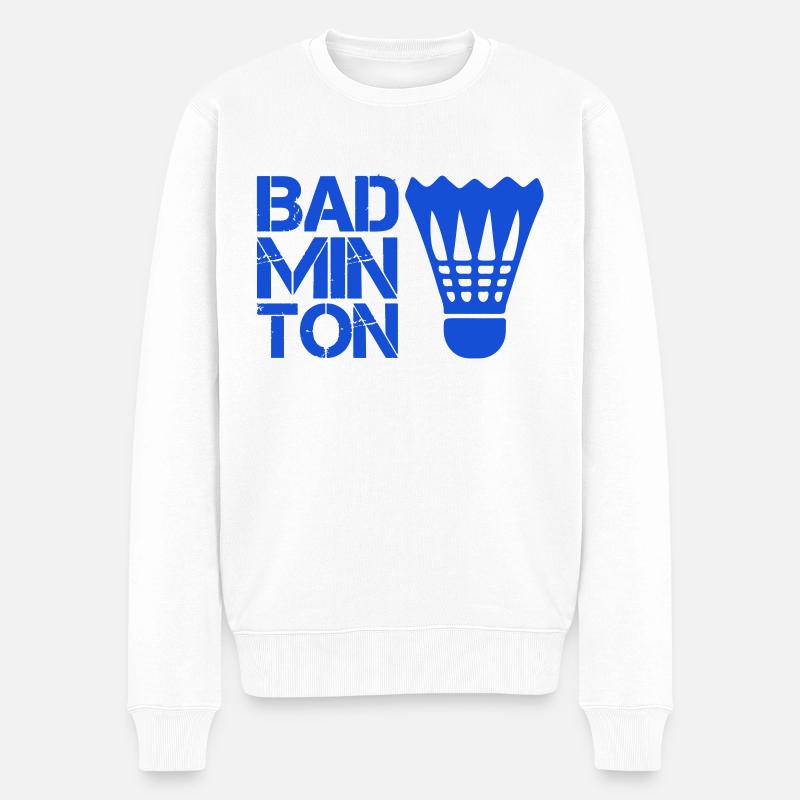 federball Badminton - Männer Premium Bio Pullover - Weiß