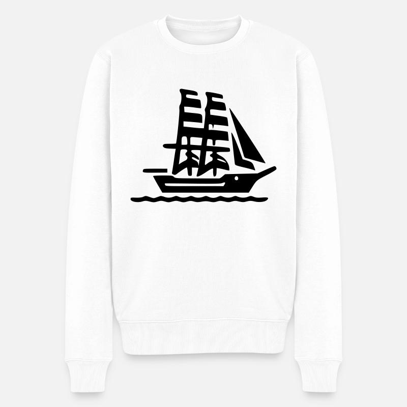 Grand Voilier - Pull Premium bio Homme - blanc