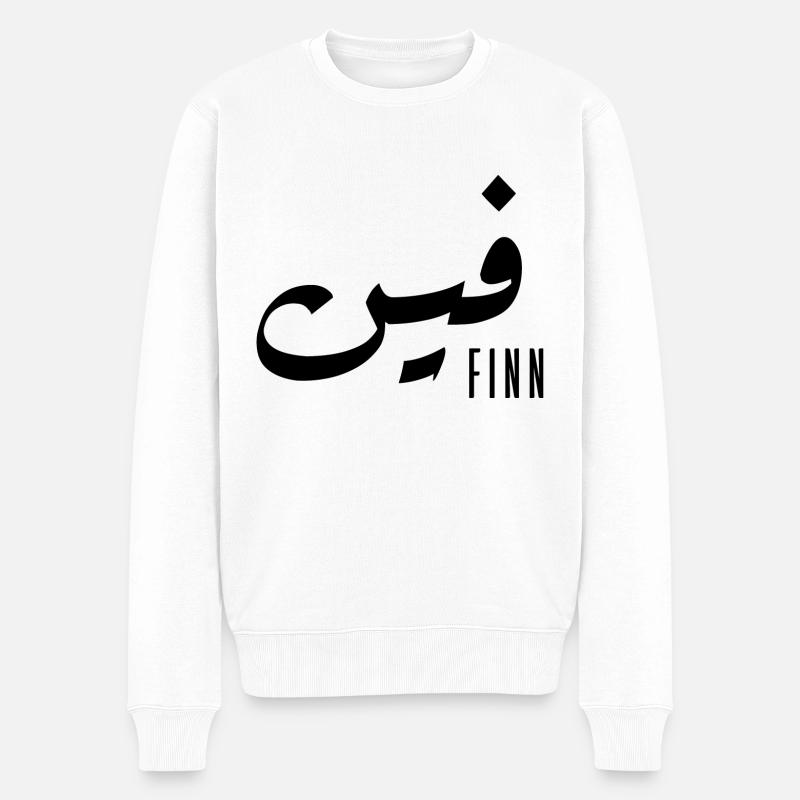 Finnischer Name auf Arabisch - Männer Premium Bio Pullover - Weiß