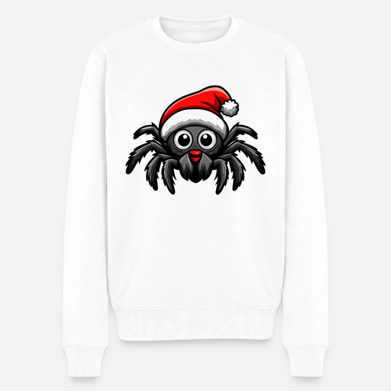 Tarantula Weihnachten - Männer Premium Bio Pullover - Weiß