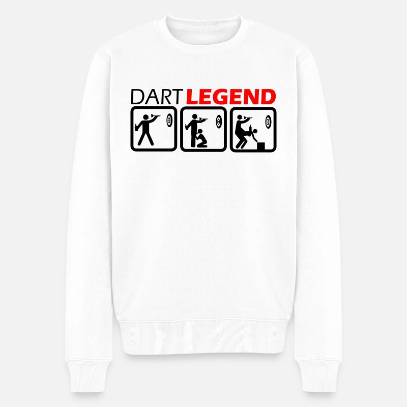 Légende des fléchettes - Pull Premium bio Homme - blanc