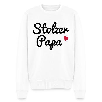 Papa fier - Pull Premium bio Homme - blanc - Devant - Thijin (182cm)